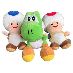 Nintendo‎ Super Mario All Star Collection Plush Toad & Yoshi Bundle